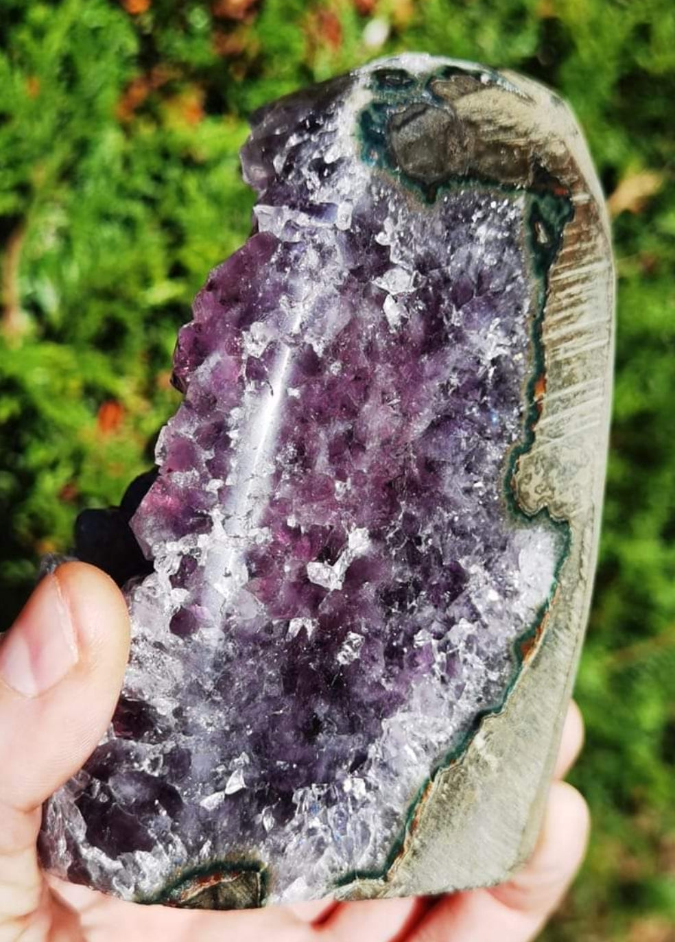 Géode D'AMÉTHYSTE cavité brésilienne 976gr